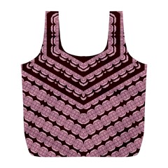 Burgundy Full Print Recycle Bag (l) by LW323