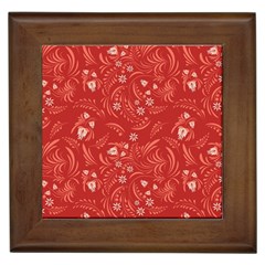 Folk Floral Pattern  Flowers Abstract Surface Design  Seamless Pattern Framed Tile by Eskimos