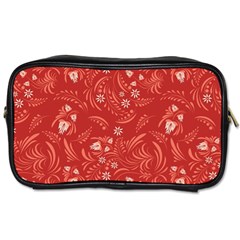 Folk Floral Pattern  Flowers Abstract Surface Design  Seamless Pattern Toiletries Bag (one Side) by Eskimos