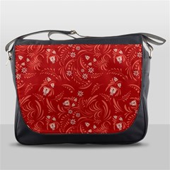 Folk Floral Pattern  Flowers Abstract Surface Design  Seamless Pattern Messenger Bag by Eskimos