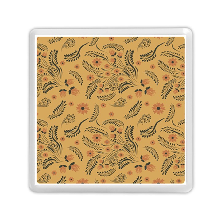 Folk floral pattern. Flowers abstract surface design. Seamless pattern Memory Card Reader (Square)