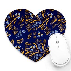 Folk Floral Pattern  Flowers Abstract Surface Design  Seamless Pattern Heart Mousepads by Eskimos