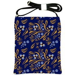 Folk Floral Pattern  Flowers Abstract Surface Design  Seamless Pattern Shoulder Sling Bag by Eskimos