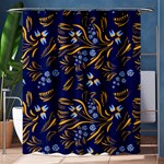 Folk floral pattern. Flowers abstract surface design. Seamless pattern Shower Curtain 60  x 72  (Medium)  60 x72  Curtain