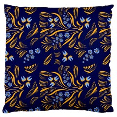 Folk Floral Pattern  Flowers Abstract Surface Design  Seamless Pattern Large Cushion Case (two Sides)