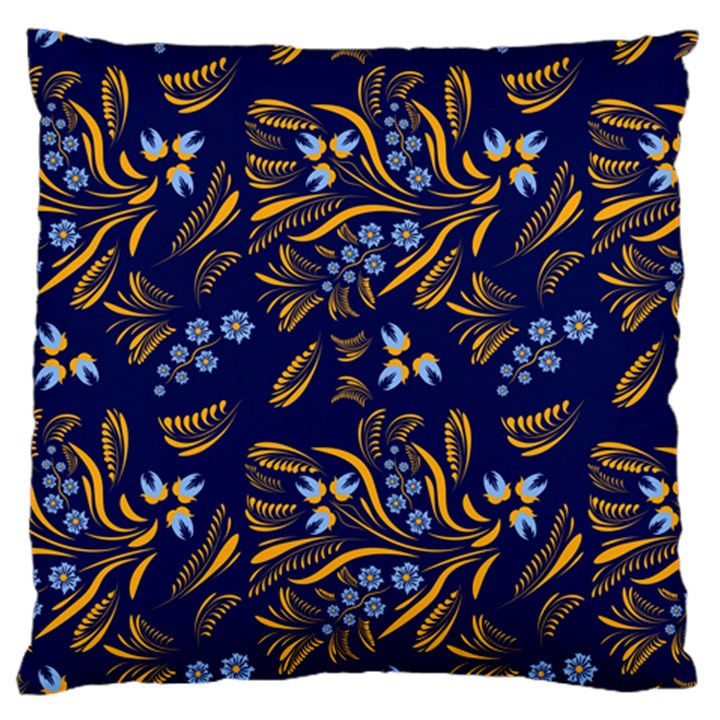 Folk floral pattern. Flowers abstract surface design. Seamless pattern Standard Flano Cushion Case (One Side)