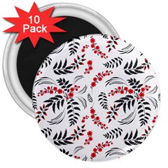 Folk Floral Pattern  Flowers Abstract Surface Design  Seamless Pattern 3  Magnets (10 Pack)  by Eskimos