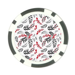 Folk Floral Pattern  Flowers Abstract Surface Design  Seamless Pattern Poker Chip Card Guard (10 Pack) by Eskimos