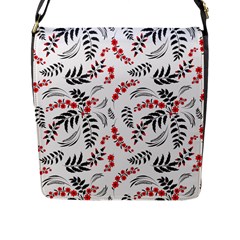 Folk Floral Pattern  Flowers Abstract Surface Design  Seamless Pattern Flap Closure Messenger Bag (l) by Eskimos