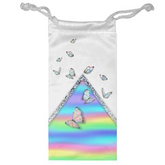 Minimal Holographic Butterflies Jewelry Bag by gloriasanchez