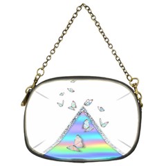 Minimal Holographic Butterflies Chain Purse (one Side) by gloriasanchez