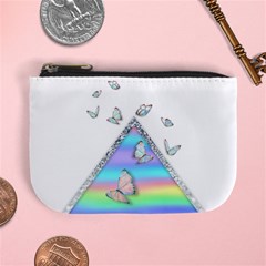 Minimal Holographic Butterflies Mini Coin Purse by gloriasanchez