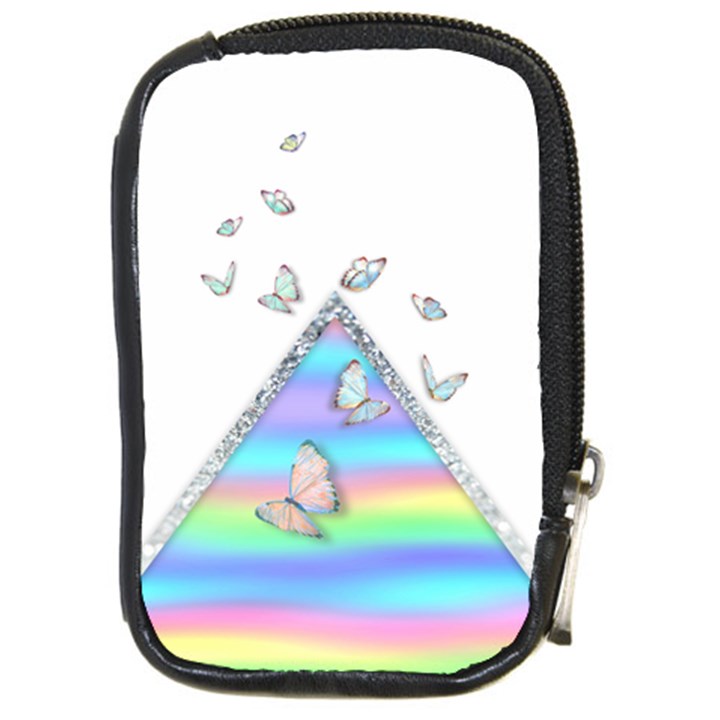 Minimal Holographic Butterflies Compact Camera Leather Case