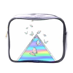 Minimal Holographic Butterflies Mini Toiletries Bag (one Side) by gloriasanchez