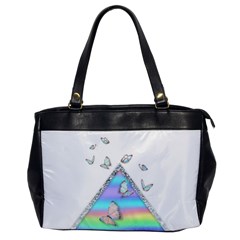 Minimal Holographic Butterflies Oversize Office Handbag by gloriasanchez