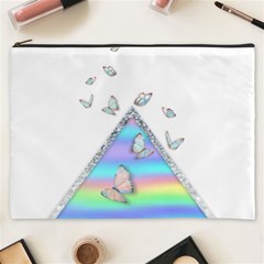 Minimal Holographic Butterflies Cosmetic Bag (xxxl) by gloriasanchez