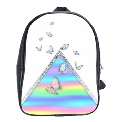 Minimal Holographic Butterflies School Bag (xl) by gloriasanchez