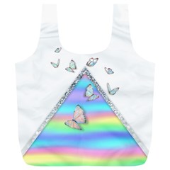 Minimal Holographic Butterflies Full Print Recycle Bag (xl) by gloriasanchez