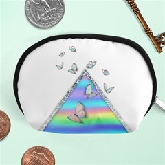 Minimal Holographic Butterflies Accessory Pouch (medium) by gloriasanchez