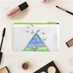 Minimal Holographic Butterflies Cosmetic Bag (XS) Back