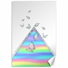 Minimal Holographic Butterflies Canvas 24  X 36  by gloriasanchez