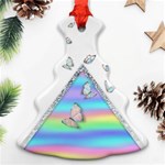 Minimal Holographic Butterflies Ornament (Christmas Tree)  Front