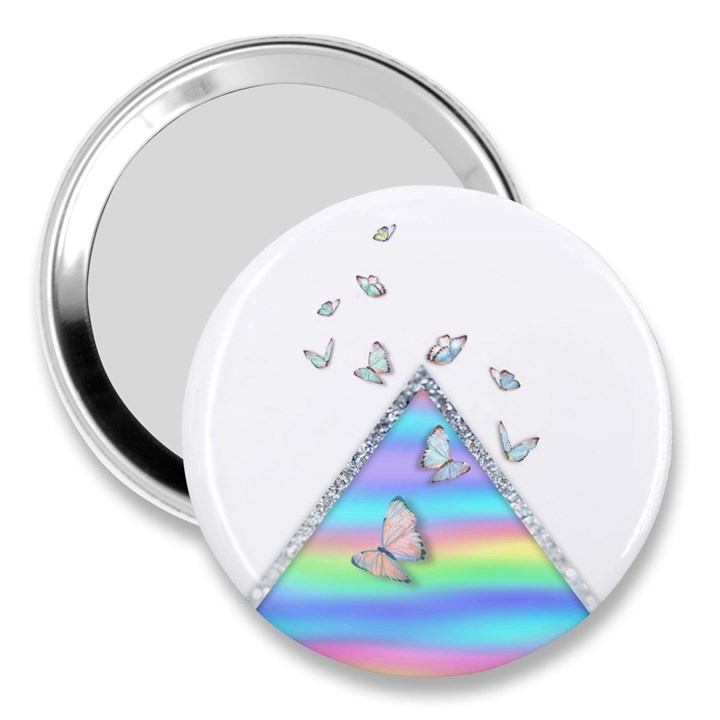 Minimal Holographic Butterflies 3  Handbag Mirrors