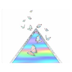 Minimal Holographic Butterflies Double Sided Flano Blanket (medium) 