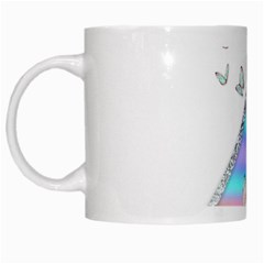 Minimal Holographic Butterflies White Mugs by gloriasanchez