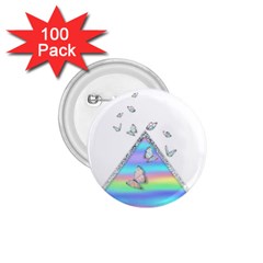 Minimal Holographic Butterflies 1 75  Buttons (100 Pack) 