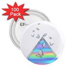 Minimal Holographic Butterflies 2.25  Buttons (100 pack)  Front