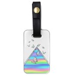 Minimal Holographic Butterflies Luggage Tag (one side) Front