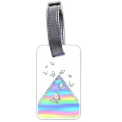 Minimal Holographic Butterflies Luggage Tag (two Sides) by gloriasanchez