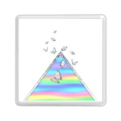 Minimal Holographic Butterflies Memory Card Reader (square) by gloriasanchez