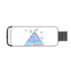 Minimal Holographic Butterflies Portable Usb Flash (two Sides) by gloriasanchez