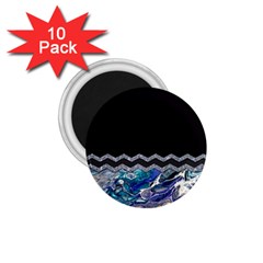 Blue Ocean Minimal Liquid Painting 1 75  Magnets (10 Pack)  by gloriasanchez