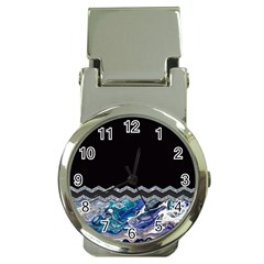 Blue Ocean Minimal Liquid Painting Money Clip Watches