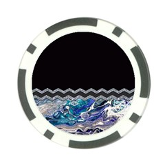 Blue Ocean Minimal Liquid Painting Poker Chip Card Guard