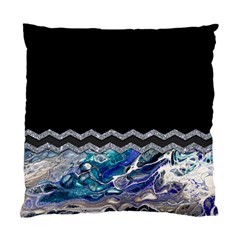 Blue Ocean Minimal Liquid Painting Standard Cushion Case (one Side) by gloriasanchez