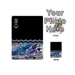 Blue Ocean Minimal Liquid Painting Playing Cards 54 Designs (mini)