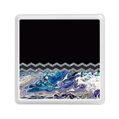 Blue Ocean Minimal Liquid Painting Memory Card Reader (square) by gloriasanchez