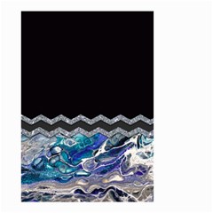 Blue Ocean Minimal Liquid Painting Small Garden Flag (Two Sides)