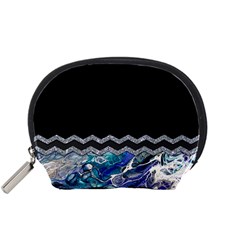 Blue Ocean Minimal Liquid Painting Accessory Pouch (small) by gloriasanchez