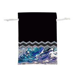 Blue Ocean Minimal Liquid Painting Lightweight Drawstring Pouch (s) by gloriasanchez