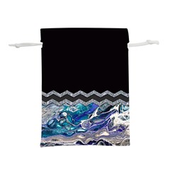 Blue Ocean Minimal Liquid Painting Lightweight Drawstring Pouch (l) by gloriasanchez