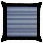 Linear Cold Print Design Throw Pillow Case (Black) Front