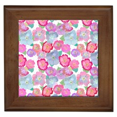 Bright, Joyful Flowers Framed Tile by SychEva