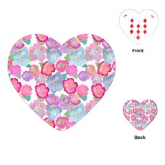 Bright, Joyful Flowers Playing Cards Single Design (heart) by SychEva