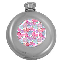 Bright, Joyful Flowers Round Hip Flask (5 Oz) by SychEva