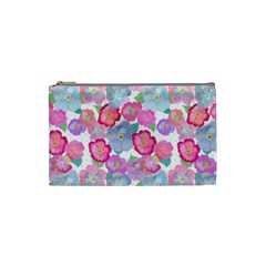 Bright, Joyful Flowers Cosmetic Bag (small) by SychEva